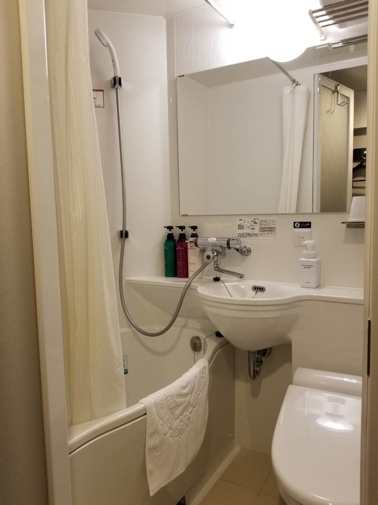 アパホテルのシャワー室